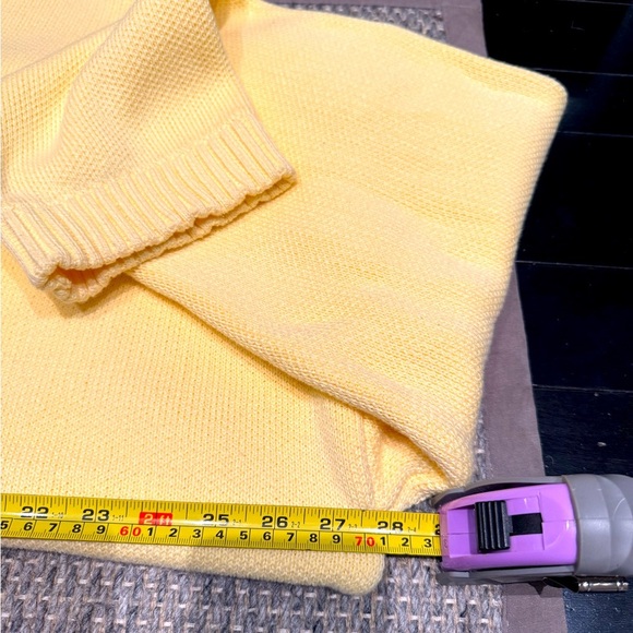 Women's Yellow Crew Neck Sweater - Picture 9 of 16